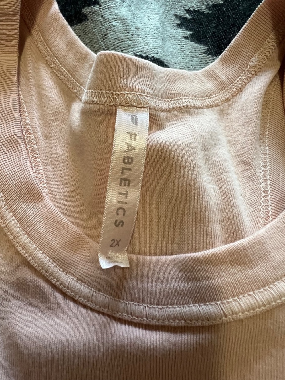 Light Peach Fabletics Tank 2X - Picture 2 of 4